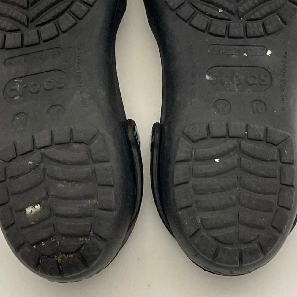 Crocs Cleo II‎ Double Strap Adjustable Sandals Black Womens Size 4 Slides